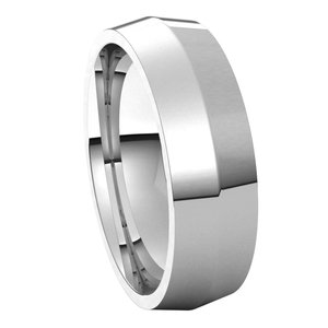 10K White 6 mm Knife Edge Comfort Fit Band Size 11 - BN & CO JEWELRY