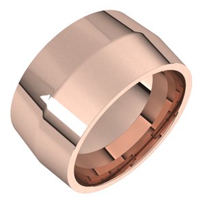 14K Rose 11 mm Knife Edge Comfort Fit Band Size 10.5 - BN & CO JEWELRY