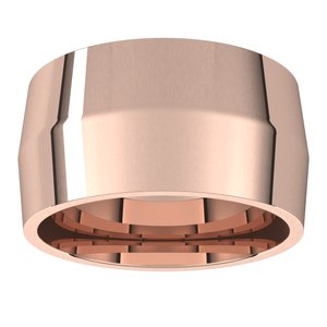 14K Rose 11 mm Knife Edge Comfort Fit Band Size 10.5 - BN & CO JEWELRY