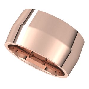 14K Rose 11 mm Knife Edge Comfort Fit Band Size 10.5 - BN & CO JEWELRY