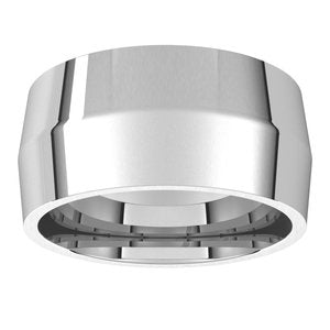 18K White 10 mm Knife Edge Comfort Fit Band Size 6 - BN & CO JEWELRY