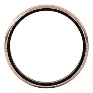 14K Rose 2 mm Milgrain Half Round Band Size 6 - BN & CO JEWELRY