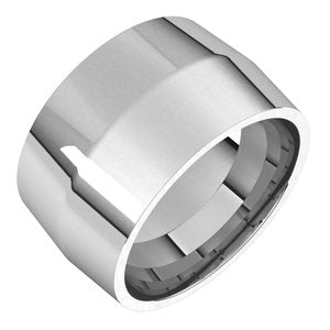 Platinum 12 mm Knife Edge Comfort Fit Band Size 6.5 - BN & CO JEWELRY