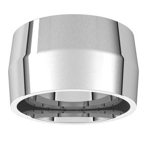 Platinum 12 mm Knife Edge Comfort Fit Band Size 6.5 - BN & CO JEWELRY