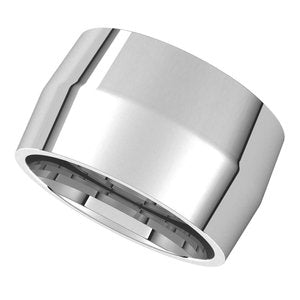 Platinum 12 mm Knife Edge Comfort Fit Band Size 6.5 - BN & CO JEWELRY