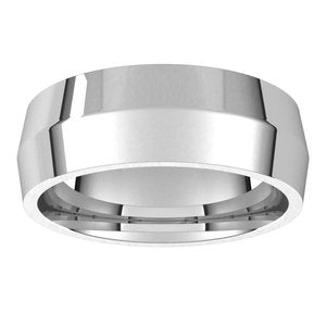 Platinum 7 mm Knife Edge Comfort Fit Band - BN & CO JEWELRY