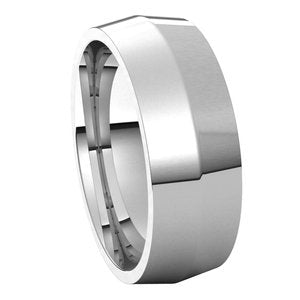 Platinum 7 mm Knife Edge Comfort Fit Band - BN & CO JEWELRY