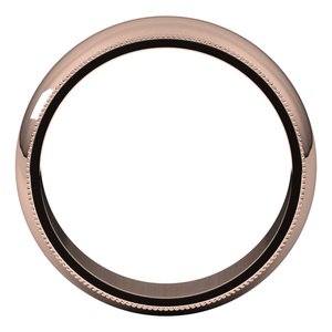 14K Rose 7 mm Milgrain Half Round Band - BN & CO JEWELRY