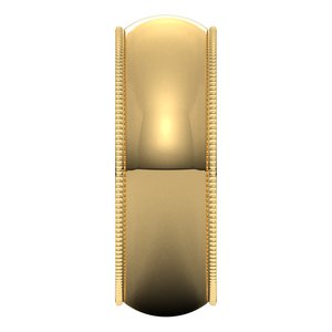 14K Yellow 7 mm Milgrain Half Round Band - BN & CO JEWELRY
