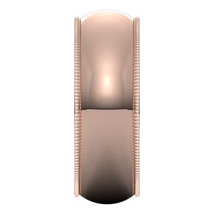 14K Rose 7 mm Milgrain Half Round Band - BN & CO JEWELRY