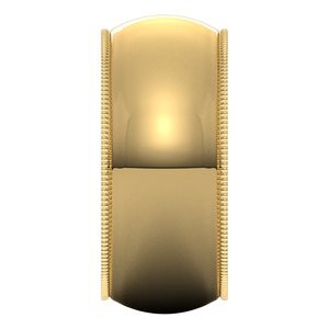 14K Yellow 9 mm Milgrain Half Round Band Size 9 - BN & CO JEWELRY