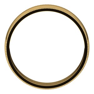14K Yellow 5 mm Milgrain Half Round Light Band Size 6 - BN & CO JEWELRY