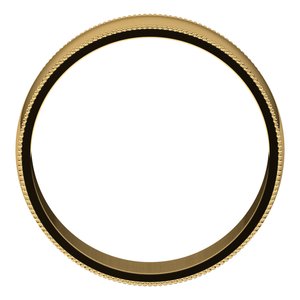 10K Yellow 6 mm Milgrain Half Round Light Band Size 11 - BN & CO JEWELRY
