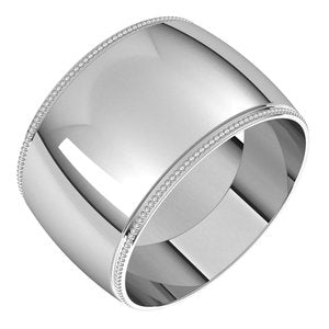 Milgrain Half Round Light Bands - BN & CO JEWELRY