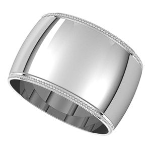 Milgrain Half Round Light Bands - BN & CO JEWELRY