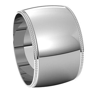 Milgrain Half Round Light Bands - BN & CO JEWELRY