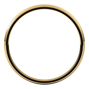 14K Yellow 2 mm Milgrain Half Round Comfort Fit Band Size 5.5 - BN & CO JEWELRY