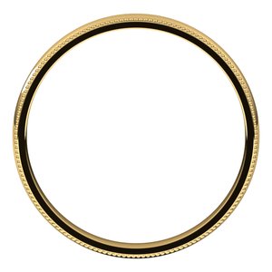 14K Yellow 2.5 mm Milgrain Half Round Comfort Fit Band Size 5.5 - BN & CO JEWELRY