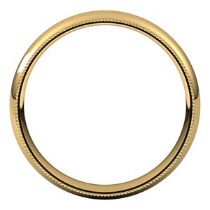 14K Yellow 4 mm Milgrain Half Round Comfort Fit Band Size 6 - BN & CO JEWELRY
