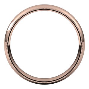 14K Rose 4 mm Milgrain Half Round Comfort Fit Band Size 8.5 - BN & CO JEWELRY