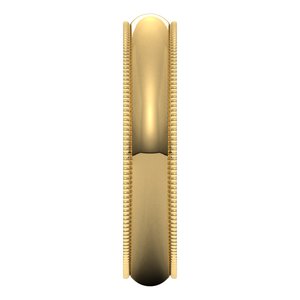 14K Yellow 4 mm Milgrain Half Round Comfort Fit Band Size 6 - BN & CO JEWELRY