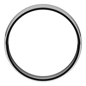 14K White 5 mm Milgrain Half Round Comfort Fit Light Band Size 11 - BN & CO JEWELRY