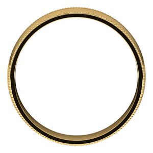 14K Yellow 5 mm Milgrain Half Round Comfort Fit Band Size 12 - BN & CO JEWELRY