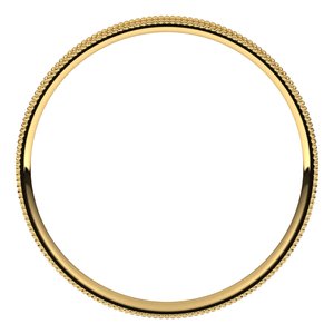 14K Yellow 2.5 mm Milgrain Flat Comfort Fit Band Size 7 - BN & CO JEWELRY