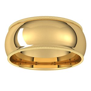 Milgrain Half Round Comfort Fit Light Bands - BN & CO JEWELRY