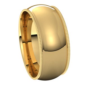 Milgrain Half Round Comfort Fit Light Bands - BN & CO JEWELRY