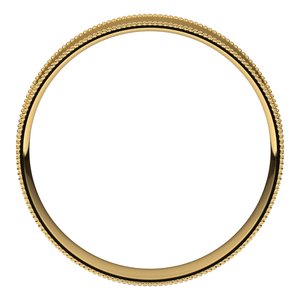 18K Yellow 4 mm Milgrain Flat Comfort Fit Band Size 13.5 - BN & CO JEWELRY