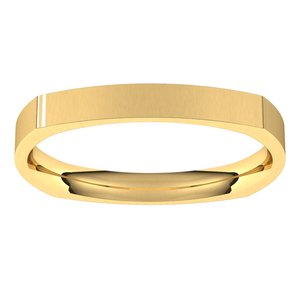 14K Yellow 2.5 mm Square Comfort Fit Band Size 5.5 - BN & CO JEWELRY