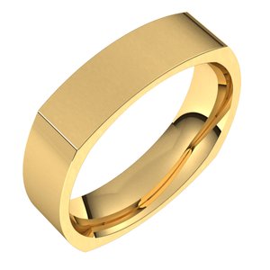 14K Yellow 5 mm Square Comfort Fit Band Size 8.5 - BN & CO JEWELRY