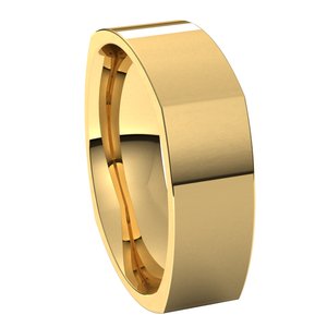 10K Yellow 6 mm Square Comfort Fit Band Size 13 - BN & CO JEWELRY