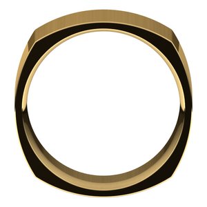 10K Yellow 10 mm Square Comfort Fit Band Size 6 - BN & CO JEWELRY
