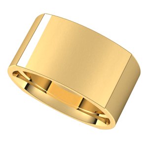 10K Yellow 10 mm Square Comfort Fit Band Size 6 - BN & CO JEWELRY