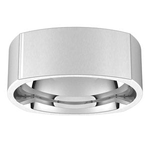 14K White 7 mm Square Comfort Fit Band - BN & CO JEWELRY