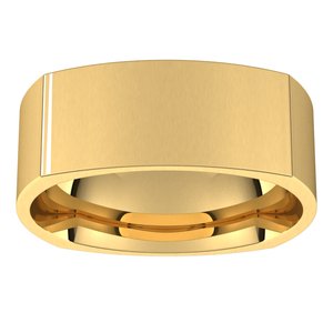 10K Yellow 7 mm Square Comfort Fit Band - BN & CO JEWELRY