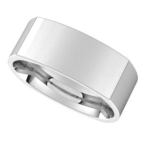 14K White 7 mm Square Comfort Fit Band - BN & CO JEWELRY