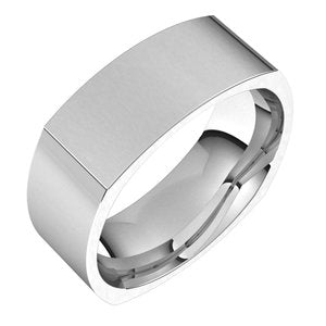 Platinum 8 mm Square Comfort Fit Band Size 10.5 - BN & CO JEWELRY