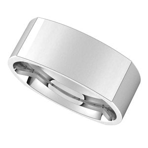 Platinum 8 mm Square Comfort Fit Band Size 10.5 - BN & CO JEWELRY