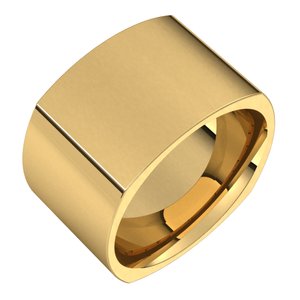 18K Yellow 12 mm Square Comfort Fit Band Size 5 - BN & CO JEWELRY
