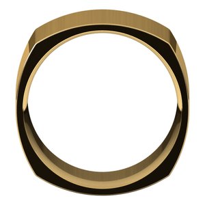 18K Yellow 12 mm Square Comfort Fit Band Size 5 - BN & CO JEWELRY