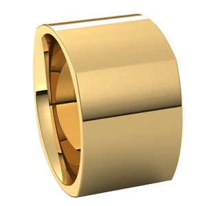 18K Yellow 12 mm Square Comfort Fit Band Size 5 - BN & CO JEWELRY