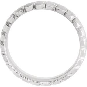 14K White 4 mm Curve Edge Band with Satin Finish Size 10 - BN & CO JEWELRY