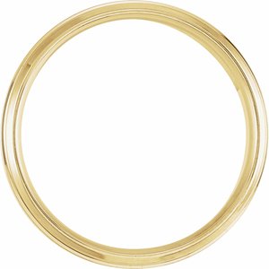 10K Yellow 7 mm Beveled-Edge Band with Satin Finish - BN & CO JEWELRY
