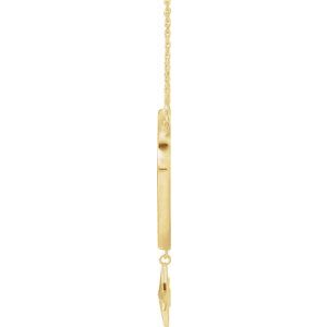 14K Yellow 23.8x15.7 mm Miraculous Mary 18" Necklace - BN & CO JEWELRY