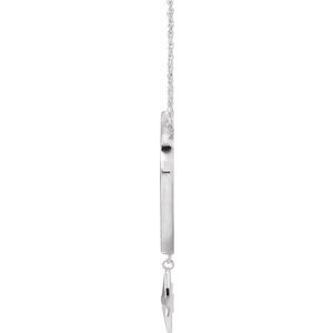 Sterling Silver 23.8x15.7 mm Miraculous Mary 18" Necklace - BN & CO JEWELRY