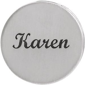 Sterling Silver 12.5 mm Engravable Scroll Disc Slide Pendant - BN & CO JEWELRY