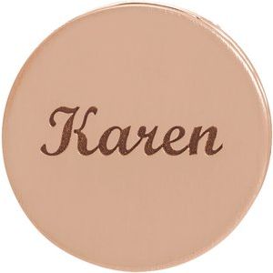 14K Rose 12.5 mm Engravable Scroll Disc Slide Pendant - BN & CO JEWELRY